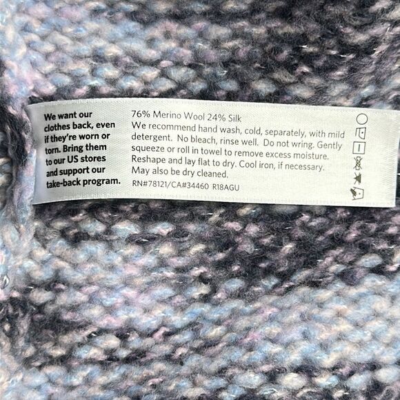 Eileen Fisher Wool Silk Blend Long Sleeve Chunky Pullover Sweater Relaxed Fit S - Picture 9 of 11